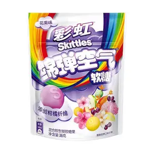 Hot Selling Multicolor Mixed Fruit Smaken Zacht Snoep Uit China Kleurrijke Bal En Granule Vormen Exotische Snack In Zakjes Dozen