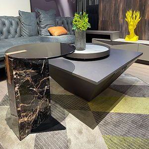 Meuble <span class=keywords><strong>TV</strong></span> moderne italien léger et de luxe Table basse Table de café ronde élégante Ensemble de tables basses de salon - Product Image 5