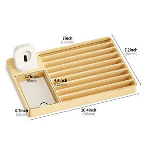 กล่องเก็บนาฬิกาไม้ไผ่คุณภาพสูง พร้อมฝาปิด สำหรับจัดระเบียบนาฬิกาบนโต๊ะทำงาน ช่วยเพิ่มประสิทธิภาพพื้นที่ทำงาน - Product Image 2