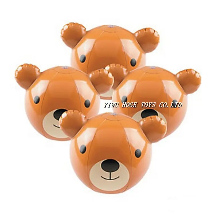 Precioso forma Animal inflable oso de peluche pelotas de playa para la publicidad