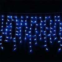 4W Weihnachts-Außendekoration Girlande 24V 110V/220V Statische LED-Vorhang-Eiszapfen-Lichterkette