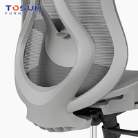 Chaise ergonomique moderne en maille pivotante et coulissante avec dossier en tissu respirant, inclinaison réglable, pour la maison, le bureau, l'atelier, la chambre