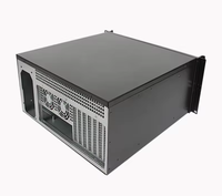 ODM OEM Boîtier d'ordinateur PC industriel 4U Rack 450mm Profondeur HTPC ATX Serveur avec ventilateur Stock en plastique