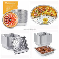 Barquette ronde en aluminium robuste, extra résistante, jetable, pour les grands événements de restauration et les plats à emporter des restaurants