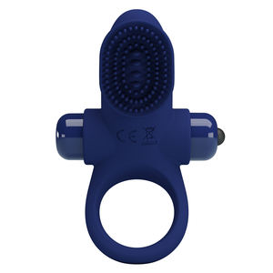 Dildo g-spot vibrazione anello coppia impermeabile con blocco rosa vibratore anello vibrante giocattoli del sesso per gli uomini - Product Image 3