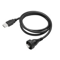 LSHITECH Cable Industrial USB 2.0/3.0 Hembra a Macho, Impermeable IP68, 1m, Conexión de Alimentación, Terminales de Comunicación de Datos, Cobre, PC
