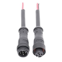 Connecteur de fil de câble d'alimentation cc 5pin M16 110V 4A DC mâle femelle écrou en métal prise étanche 5Pin connecteur Led IP65