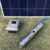 Bomba pompe à eau Submersible solaire haute pression, puits profond