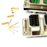 Connecteur métallique rectangulaire à trois cavités XJEC J177AF3-0163-T CN 10+40+10 Contacts Guide Pins