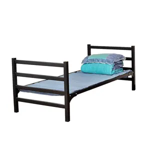 School Furniture Student Bed Single Dormitory Bed Steel Metal Loft Bed Adult Full Size
