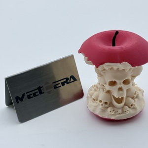Statue de pomme crâne d'Halloween, modèle PLA imprimé en 3D, décoration miniature effrayante pour tables, pièce d'exposition gothique pour décoration d'intérieur sinistre - Product Image 2