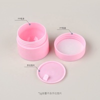 Pot vide en plastique pour soins de la peau, 5g, 15g, 20g, 30g, 50g, rond givré, blanc mat, noir, double paroi, mignon, pot cosmétique, couleurs