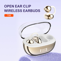 LDNIO T08 Clip d'oreille ouvert Écouteurs sans fil Écouteurs stéréo sans fil portables pour le sport Écouteurs sans fil OWS pour la conduite en réunion