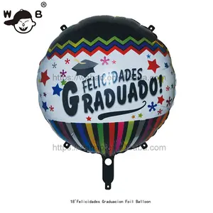 Fashion Graduation Celebration Balloon Aluminum Balloon Manufacture Spanish Graduation Decoration Party Balloon