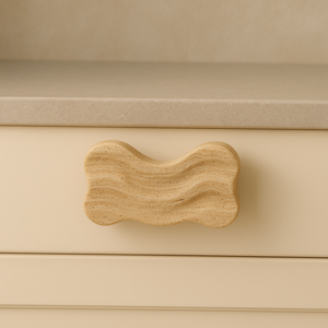 Nanwei đá màu be travertine hiện đại thân thiện với môi ngăn kéo xử lý lượn sóng tủ kéo cho tủ quần áo tủ quần áo đồ nội thất phần cứng - Product Image 1