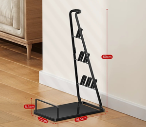 Support universel pliable pour aspirateur et balai, style japonais simple, en <span class=keywords><strong>fer</strong></span> forgé, organisateur sur pied, support de rangement suspendu - Product Image 6