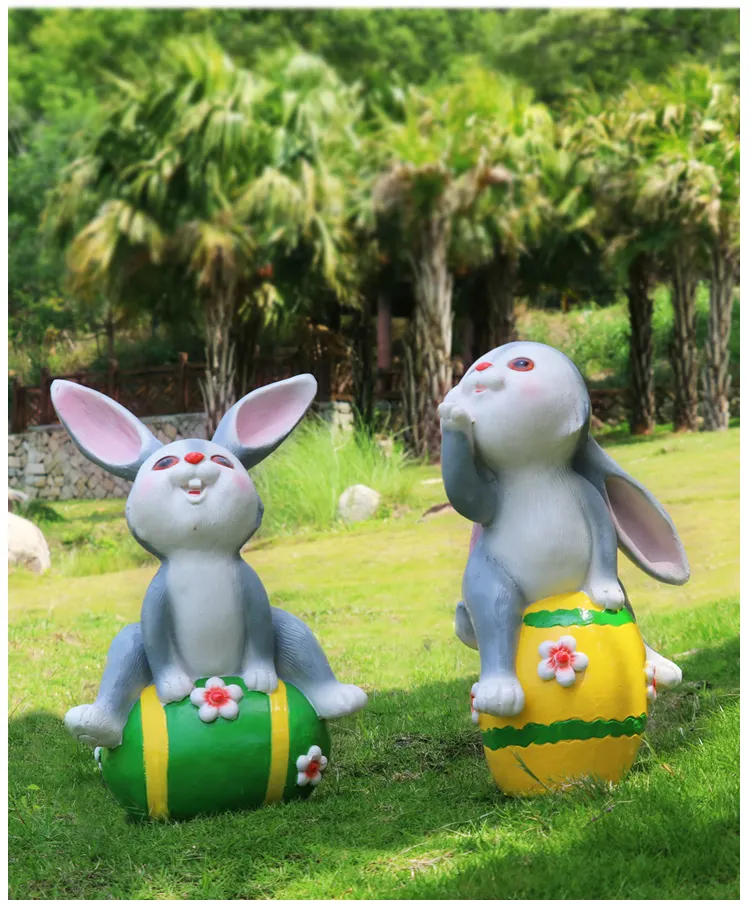 2023 신제품 홍보 선물 공예 장식 야외 만화 귀여운 장식품 작은 토끼 조각
