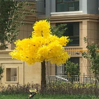 Großer Künstlicher Ginkgo-Baum für Hochzeits-Dekoration Innen und Außen Fiberglas-Stamm Seidenblumen-Blätter