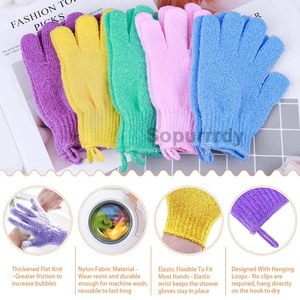 Gants <span class=keywords><strong>de</strong></span> <span class=keywords><strong>bain</strong></span> personnalisés avec logo - Nylon durable, doux, exfoliant, nettoyant, antidérapant pour la maison, la <span class=keywords><strong>salle</strong></span> <span class=keywords><strong>de</strong></span> <span class=keywords><strong>bain</strong></span>, les voyages, la douche, les gants <span class=keywords><strong>de</strong></span> <span class=keywords><strong>bain</strong></span> - Product Image 4