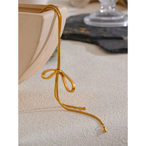 JINYOU 4837 recién llegado collar de cadena larga de acero inoxidable 18K Chapado en PVD dorado collares de cadena para mujer joyería - Product Image 5