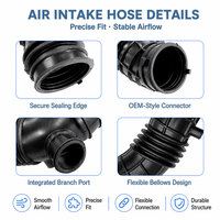 17228P8FA00 Air Intake Hose Reinforced EPDM Rubber Front Intake Side for Acura RL Legend 2005 2012 3.5L 3.7L V6 Engine