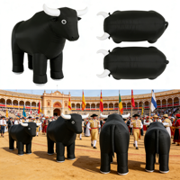Costume gonflable de taureau fou grandeur nature pour adulte avec ventilateur intégré, imperméable, costume de mascotte personnalisé, costume de mascotte gonflable