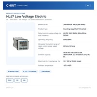 Relais de contrôle industriel Chint NJJ7-M NJJ7-H AC/DC 100V/240V DC 24V, relais de protection, relais de comptage CHNT