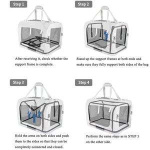 Casa de Campaña Portátil para Mascotas, Plegable, con Bandeja de Plástico y Marco de Acero Inoxidable, Ideal para Viajes y Camping - Product Image 5