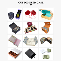 Boîte de rangement pour boucles d'oreilles et bagues en cuir PU personnalisé, grande capacité, double couche, compartimentée, boîte de rangement pour bijoux, cadeau