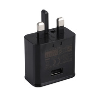 Adaptor Daya Perjalanan Berkualitas Tinggi UK 3pin dengan Kabel Data USB 2.0 Tipe C untuk Samsung S8 S9 Pengisian Cepat
