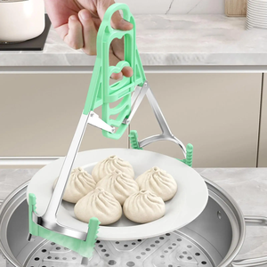 Plate Gripper Anti-Scald Kitchen Gripper Tongs Heat-Resistant Heavy-Duty Pan Clip Grabber Kitchen <b>Tools</b> Pot Lifter Tongs Pan - Product Image 6