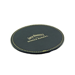 Factory Cup Coaster Custom Logo Round Sublimation Pu Leather Holiday/Promotional Gift Cup Mats Anti-slip Luxury Cup Coaster