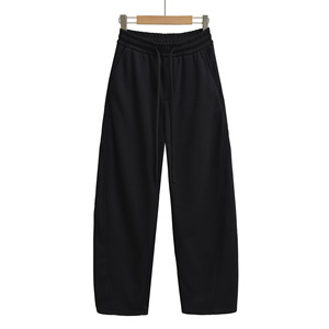 <span class=keywords><strong>Pantalon</strong></span> de survêtement taille haute pour <span class=keywords><strong>femme</strong></span> <span class=keywords><strong>en</strong></span> velours côtelé taille élastique Hip Hop <span class=keywords><strong>pantalon</strong></span> coupe ample pour l'automne hiver - Product Image 5
