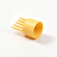 Capuchon applicateur de teinture capillaire en plastique de 20 mm, couleur personnalisée, pour huiles essentielles et essences de croissance, avec pointe massante à distribution supérieure pour soins capillaires