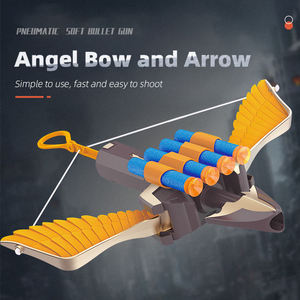 Ensemble de jouets arc et flèches Angel avec cible, balles souples, orange et noir, léger, coordination œil-main, intérieur/extérieur, cadeau pour enfants - Product Image 2