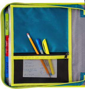 BSCI Factory Zipper <b>Binder</b> 2 4Inch 3 <b>Ring</b> <b>Binder</b> Removable File Folders & Durable Zipper Bag - Product Image 6