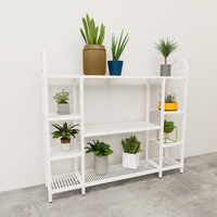 Étagère à fleurs mobile avec roulettes, étagères en forme d'échelle, type sol, multi-niveaux, pour salon, balcon, extérieur