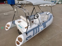 Barcos de costilla de 480 cm, yate deportivo de alta velocidad con motor fuera de borda, barco inflable rígido, casco de fibra de vidrio, tubo de PVC Hypalon estable rápido