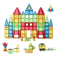स्टेम शैक्षिक खिलौना मिनी 100 pcs चुंबकीय इमारत ब्लॉकों सेट चुंबक टाइल्स खिलौने बच्चों के लिए