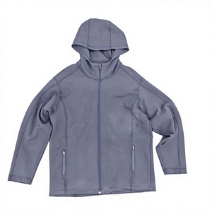 เสื้อฮู้ดซิปสีพื้นแบบยูนิเซ็กซ์ ทรงปกติ แขนยาวทรงบาน ผ้าฝ้าย 100% ระบายอากาศได้ดี ไม่หดตัว เหมาะสำหรับใส่ในฤดูหนาว - Product Image 1