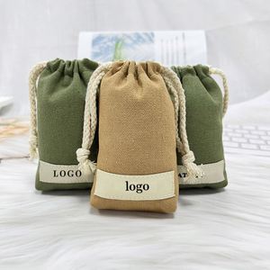 Petite pochette en coton personnalisée, sac en coton mousseline pour bijoux, pochette en toile de coton pour bijoux - Product Image 4