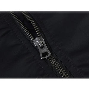 Chaqueta de lana ecológica de alta calidad al por mayor, Chaqueta de punto de talla grande informal deportiva de béisbol negra satinada hecha a medida para otoño - Product Image 3