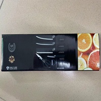 Multi Functionele Roestvrijstalen Keukenmessen Set Zwarte Golvende Zesdelige Messenset Keukenhandvat Schaar Groente-Fruitschiller