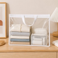 Sac cosmétique transparent personnalisé en PVC avec fermeture éclair, grande capacité, pochette d'emballage cosmétique, sac de maquillage en PVC, fournisseur en gros