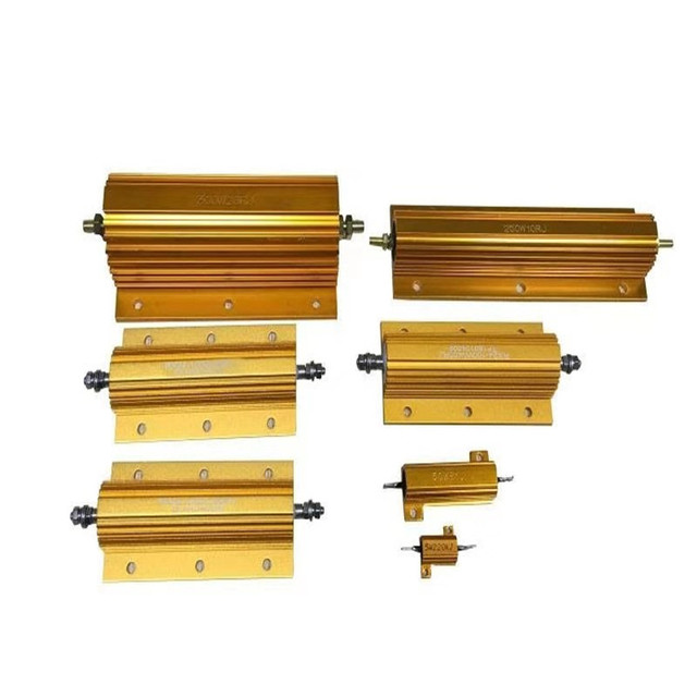 RX24 200W 300W 500W 800W 1000W Gold Aluminum Housed Wirewound Power Resistor Power Resistor Dynamic Braking Resistor
