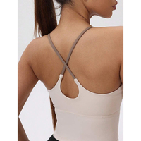 Soutien-gorge de sport pour femme FH Custom Style Logo, dos ouvert, séchage rapide, idéal pour le yoga, le fitness et la course à pied