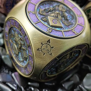 <span class=keywords><strong>6</strong></span> mặt kim loại Xúc xắc Roulette RPG màu trường hợp Vòng <span class=keywords><strong>Cube</strong></span> Thần Tài Spinner DND xúc xắc - Product Image 4