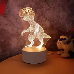 Lampada da tavolo con motivo cancellabile personalizzato lampada da tavolo con illusione 3D regalo di festa lampada a LED lampada da notte per bambini per la decorazione domestica