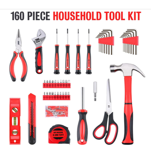 Ensemble d'outils 61 pièces, kit d'outils multifonctionnel pour la maison, boîte en plastique de luxe, acier au chrome-vanadium OEM, pour hommes et femmes, réparation à domicile, bricolage, <span class=keywords><strong>garage</strong></span> - Product Image 4