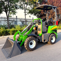 Pengiriman Gratis 0.5-1.5T Mini Wheel Loader Listrik Bertenaga Baterai Articulated Compact Loader |   Elektro Radlader Hoflader untuk Kebun Pertanian